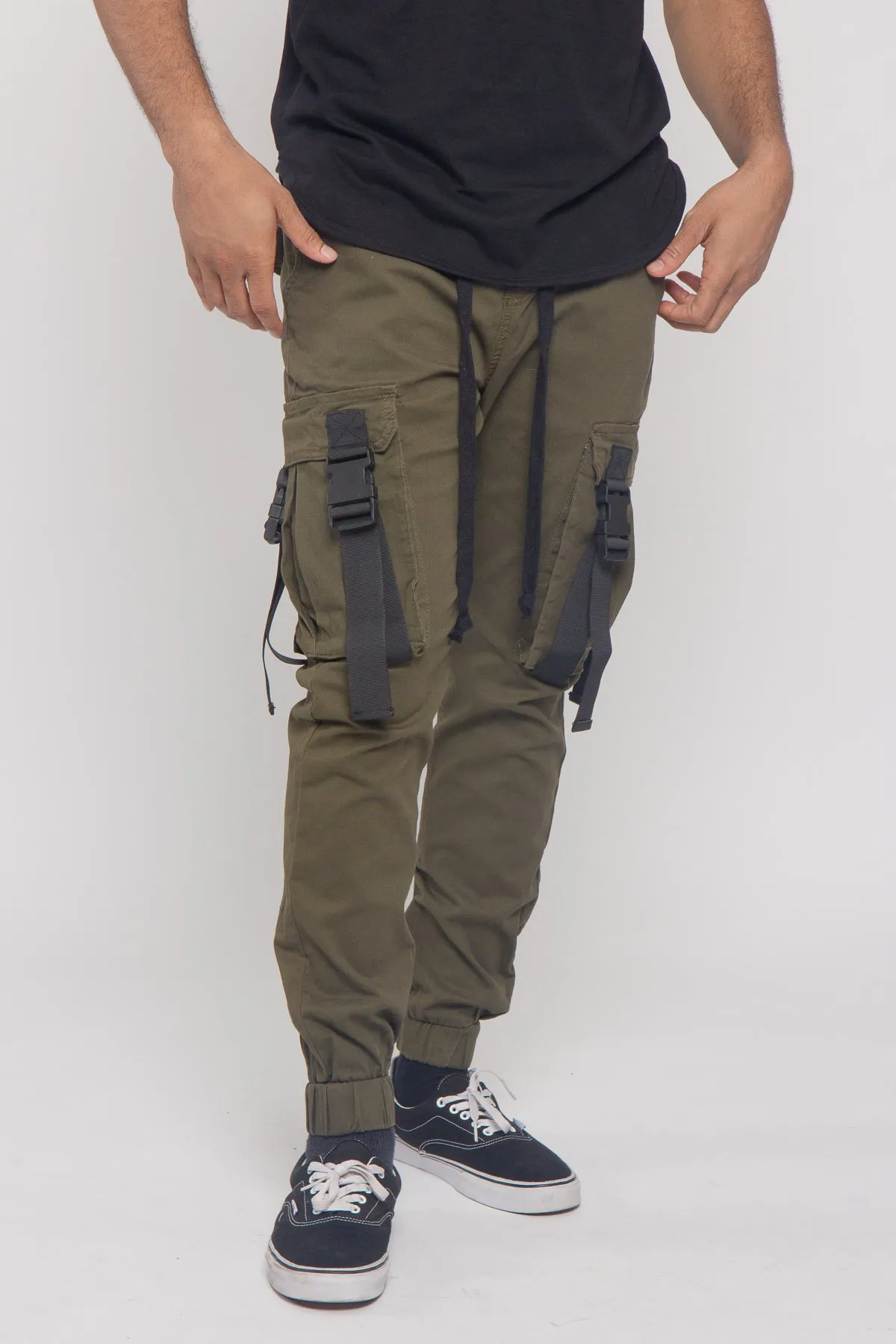 Utility Buckled Jogger Pants