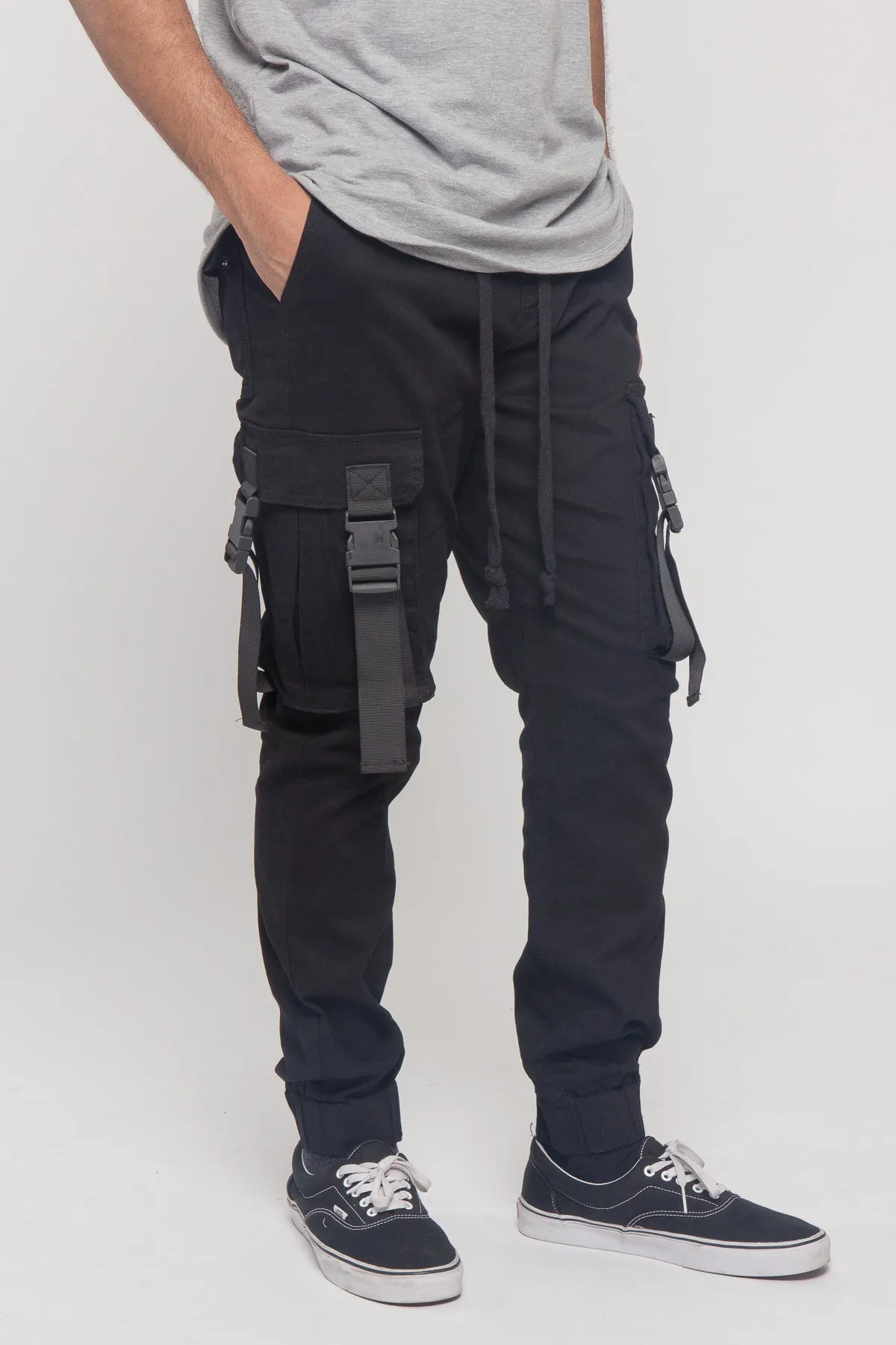 Utility Buckled Jogger Pants