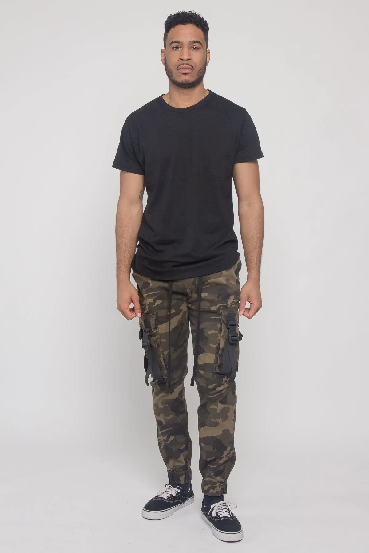 Utility Buckled Jogger Pants