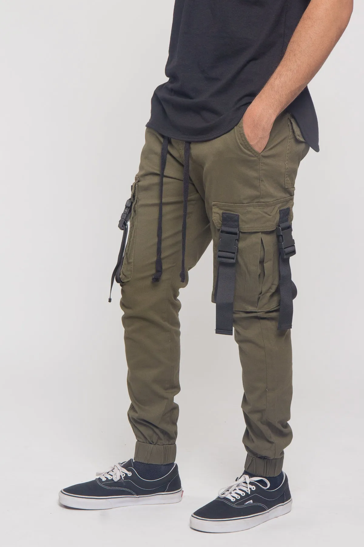 Utility Buckled Jogger Pants