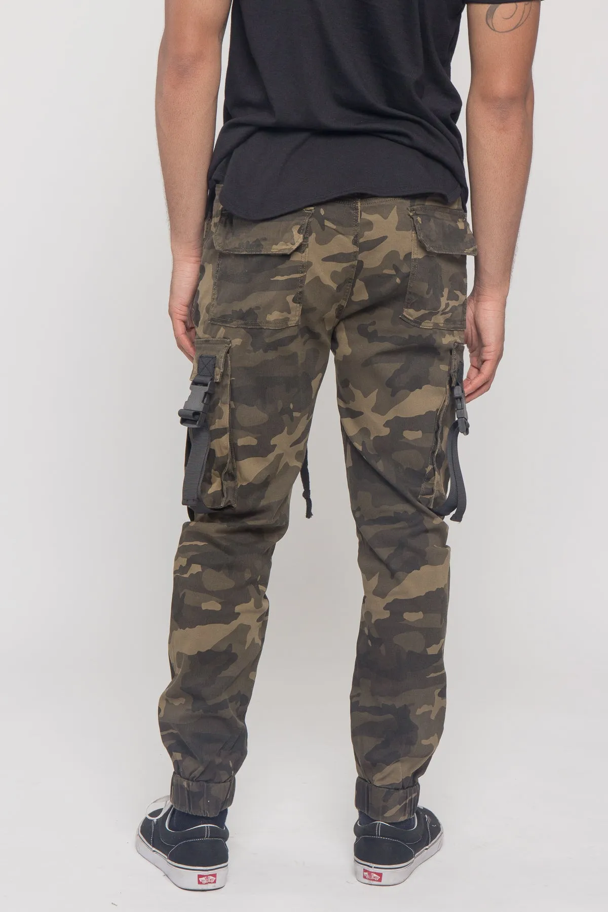 Utility Buckled Jogger Pants