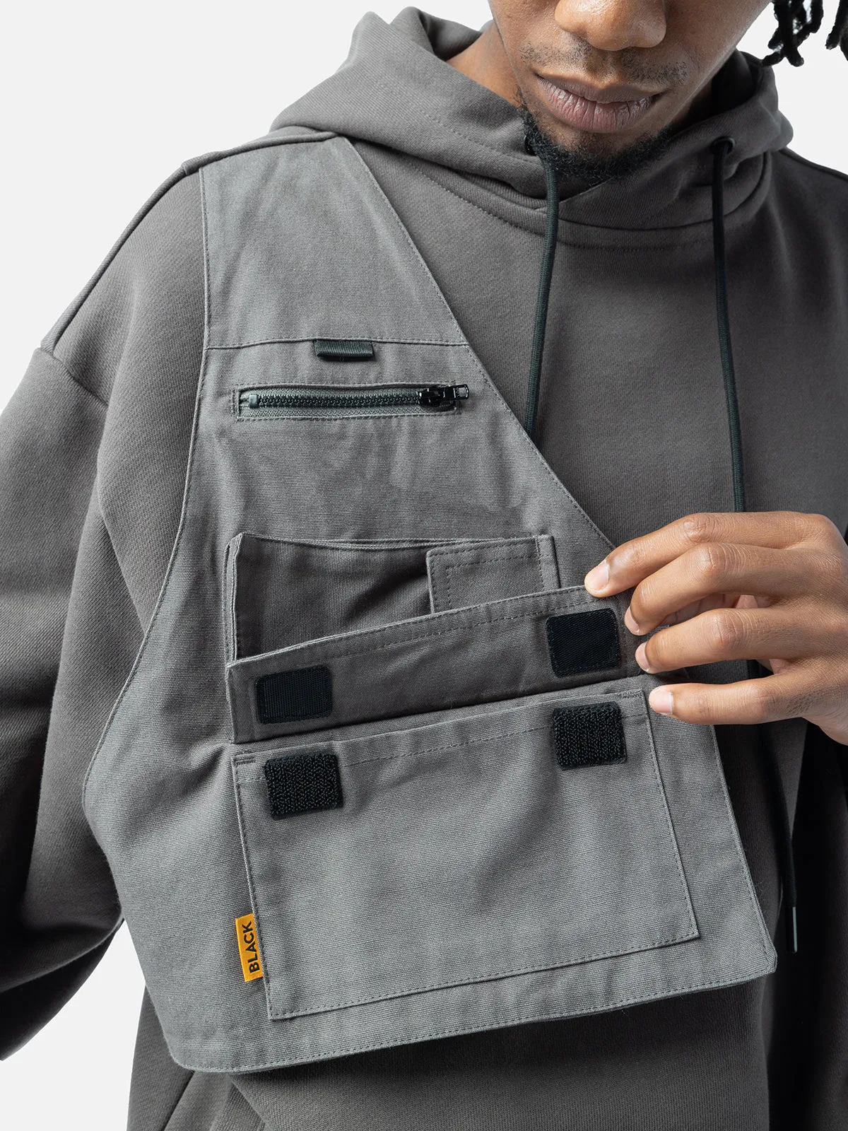 Utility Pocket Vest Hoodie