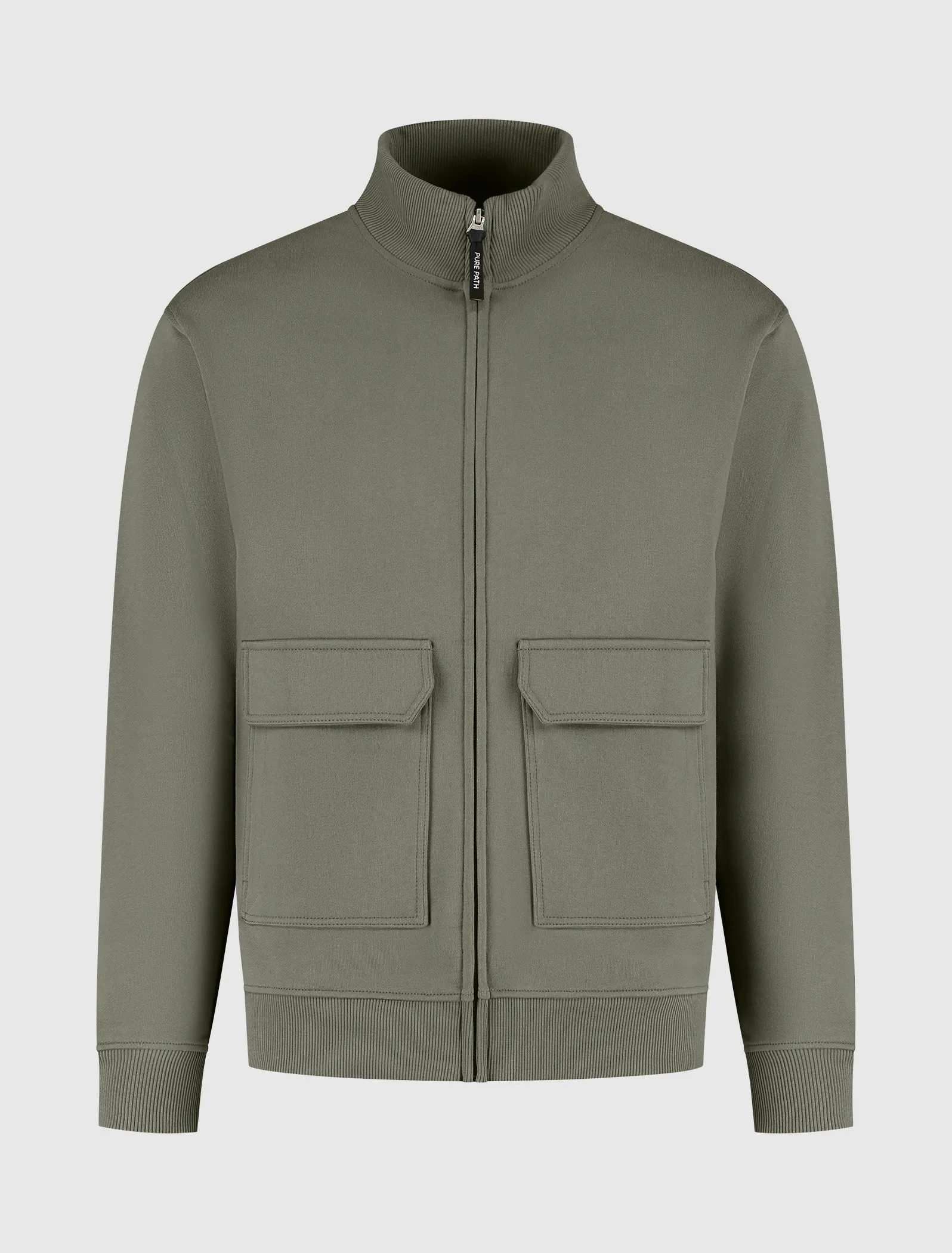 Utility Zip-Up Sweater | Army Green