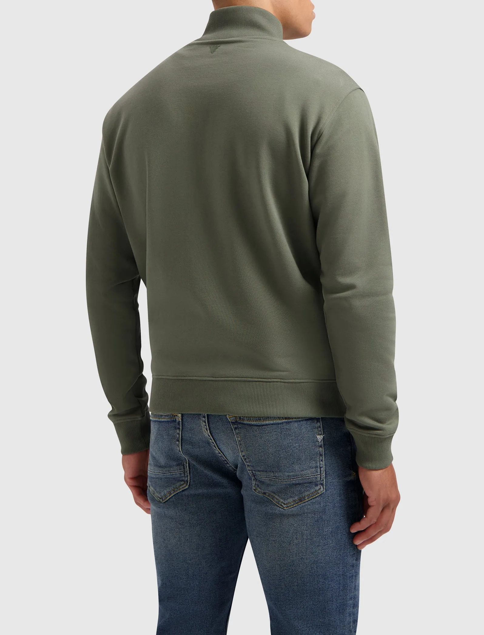 Utility Zip-Up Sweater | Army Green