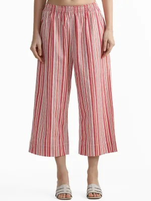 Utsa Pink Striped Palazzos