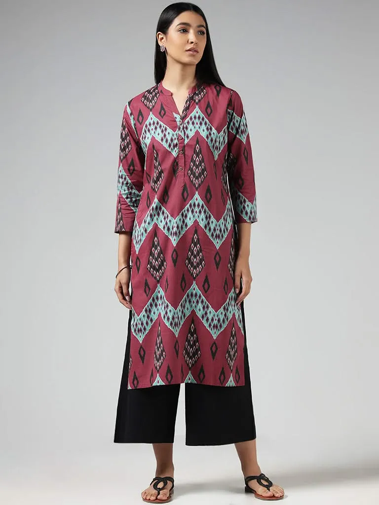 Utsa Solid Black Cotton Blend Ankle Length Palazzos