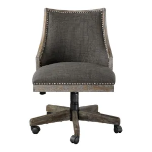 Uttermost Aidrian Charcoal Desk Chair