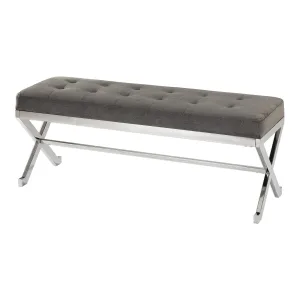 Uttermost Bijou Gray Fabric Bench