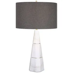 Uttermost Citadel White Marble Table Lamp