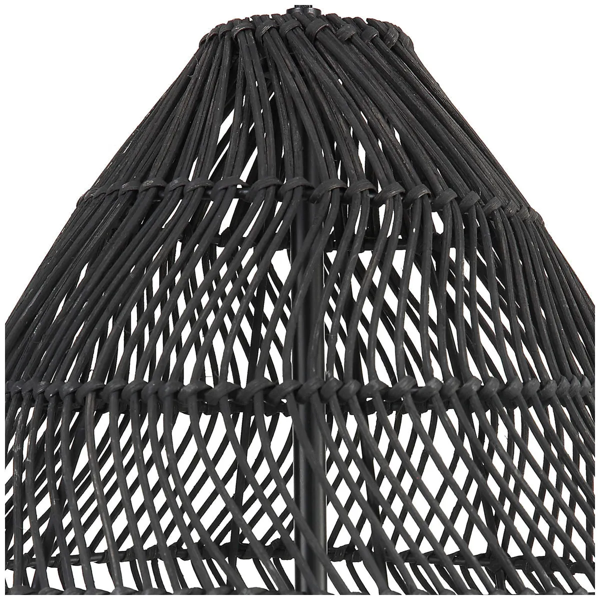 Uttermost Nandi 1-Light Woven Black Pendant