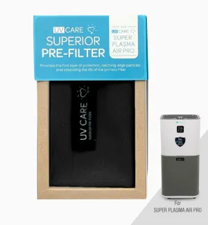 UV Care Super Plasma Air Pro Superior Pre-Filter Cover: Ebony Black