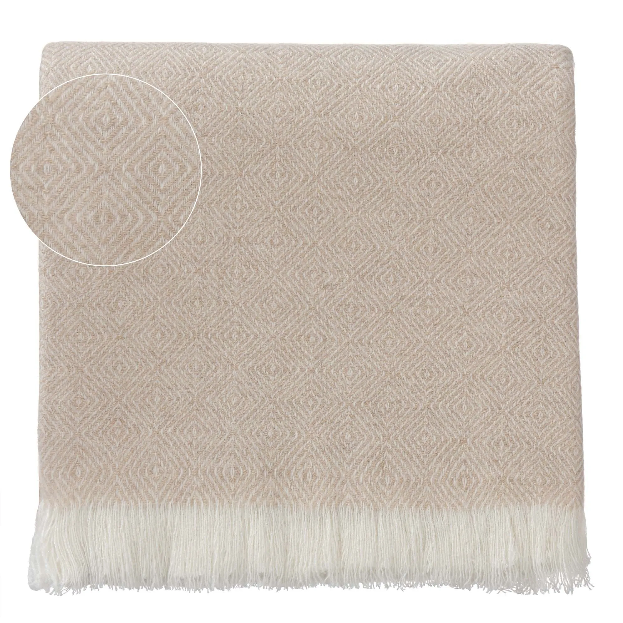 Uyuni Cashmere Blanket [Beige/Cream]