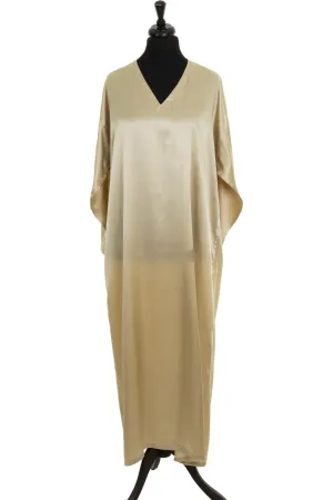 V Neck Kaftan in Champagne