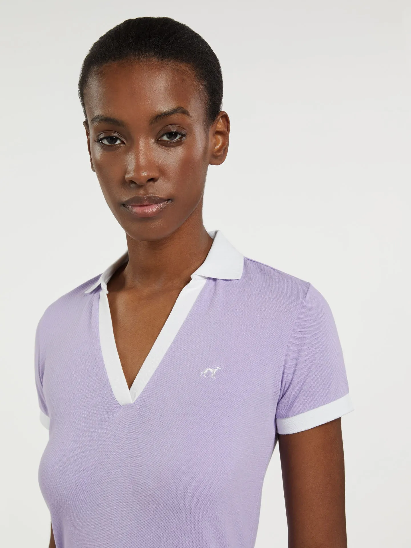 V' Neck Polo Piquet