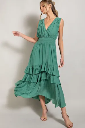 V-Neck Ruffle Maxi Dress *Online Only*