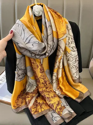 Vacation Floral Printed Shawl&Scarf