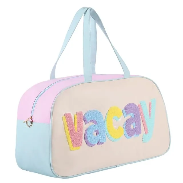 Vacay Duffle Bag- Perfect Travel Weekender or Gym Bag for Women