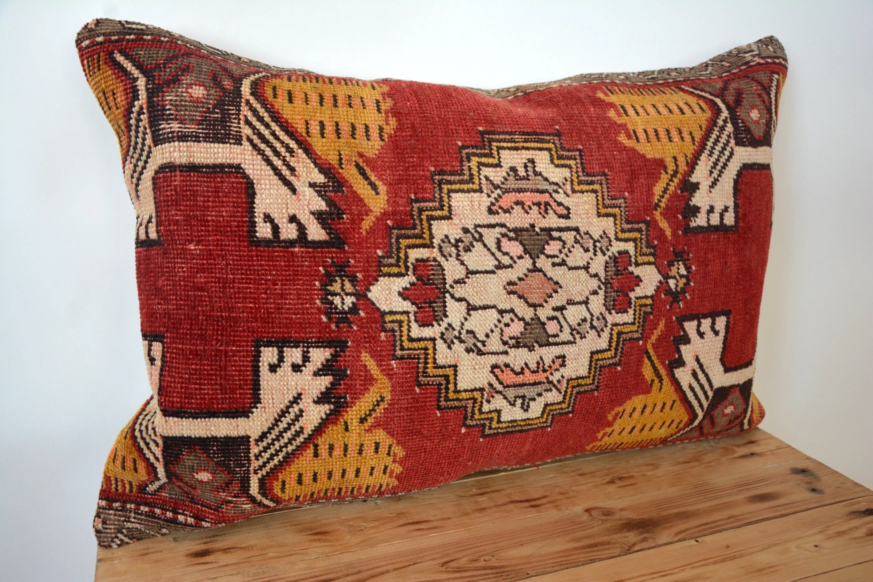 Valda - Wool Red Pillow Cover