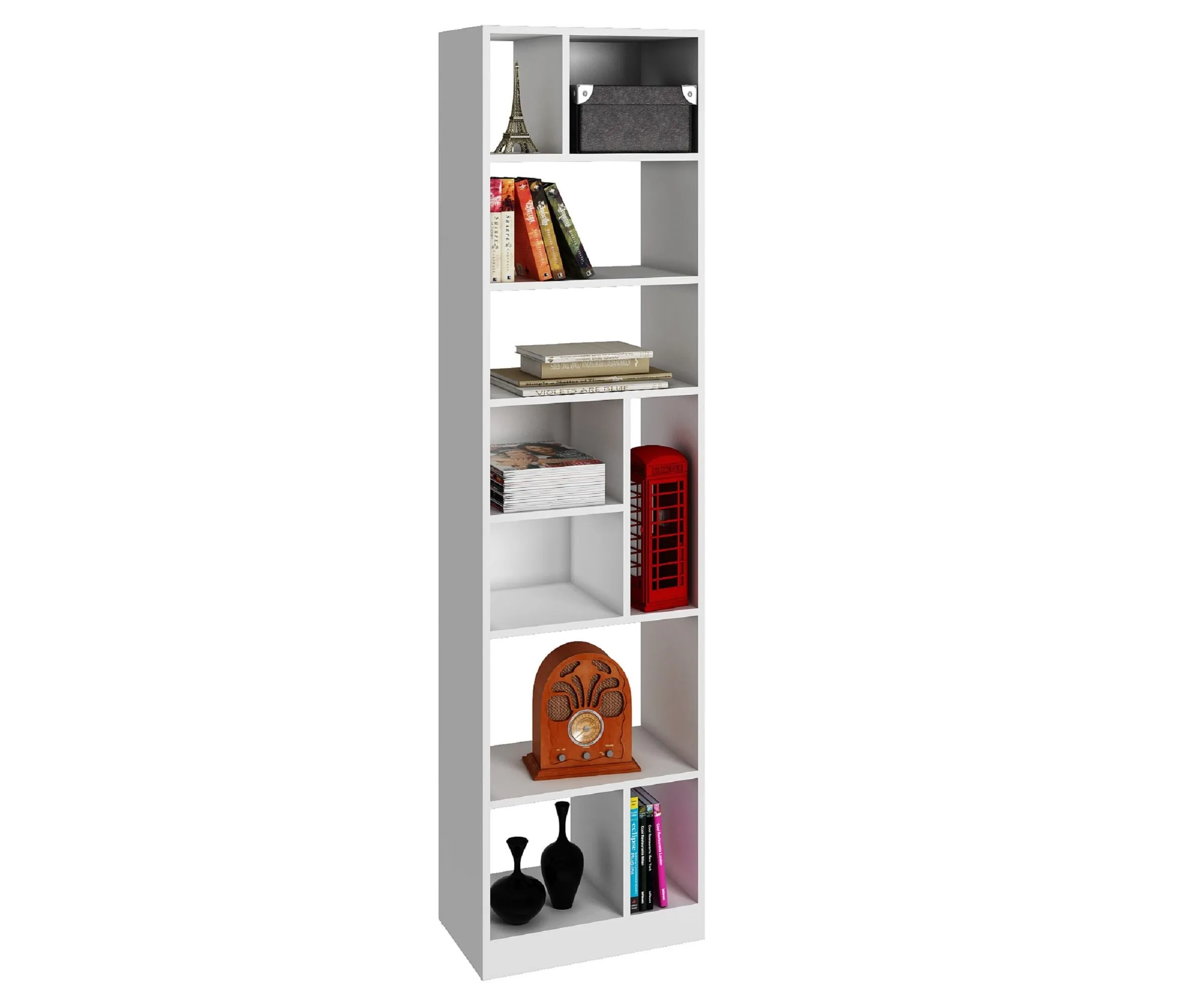 Valenca Bookcase 4.0 with 10 shelves in White