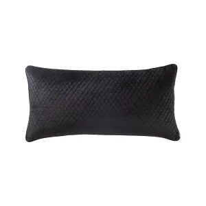 Valentina Black Large Rectangle Pillow by Lili Alessandra