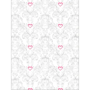 Valentine Damask Printed Backdrop