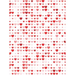 Valentine Heart Pattern Printed Backdrop