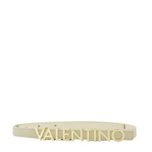 Valentino Bags Lettering Logo Belty Beige/Oro Belt