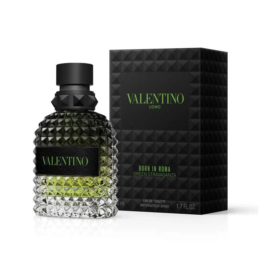 Valentino Born In Roma Green Stravaganza Uomo Eau De Toilette For Him 50ml