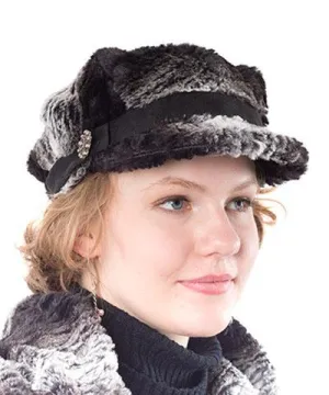 Valerie Cap Style - Luxury Faux Fur in Smouldering Sequoia (Button - Sold Out)