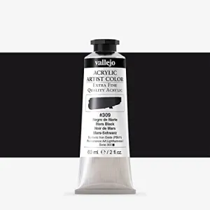 VALLEJO ACRYLIC ARTIST 309: 60 ML. MARS BLACK