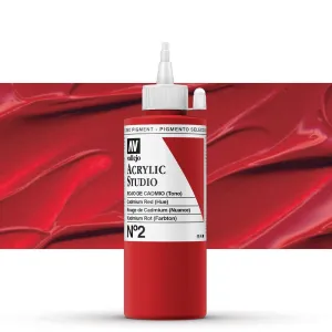 VALLEJO ACRYLIC STUDIO 2: 200 ML. CADMIUM RED (HUE)