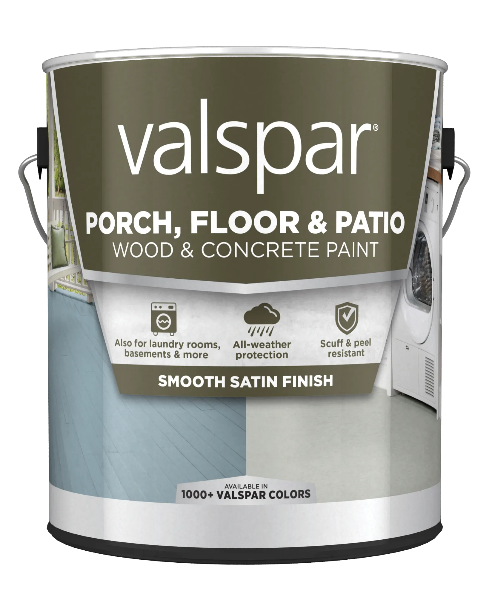 Valspar® Latex Satin Porch, Floor & Patio Paint  1 Gallon Dary Gray (1 Gallon, Dary Gray)