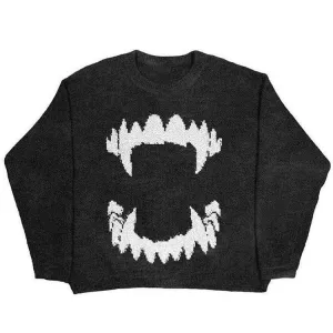 Vampire Teeth Oversized Sweater