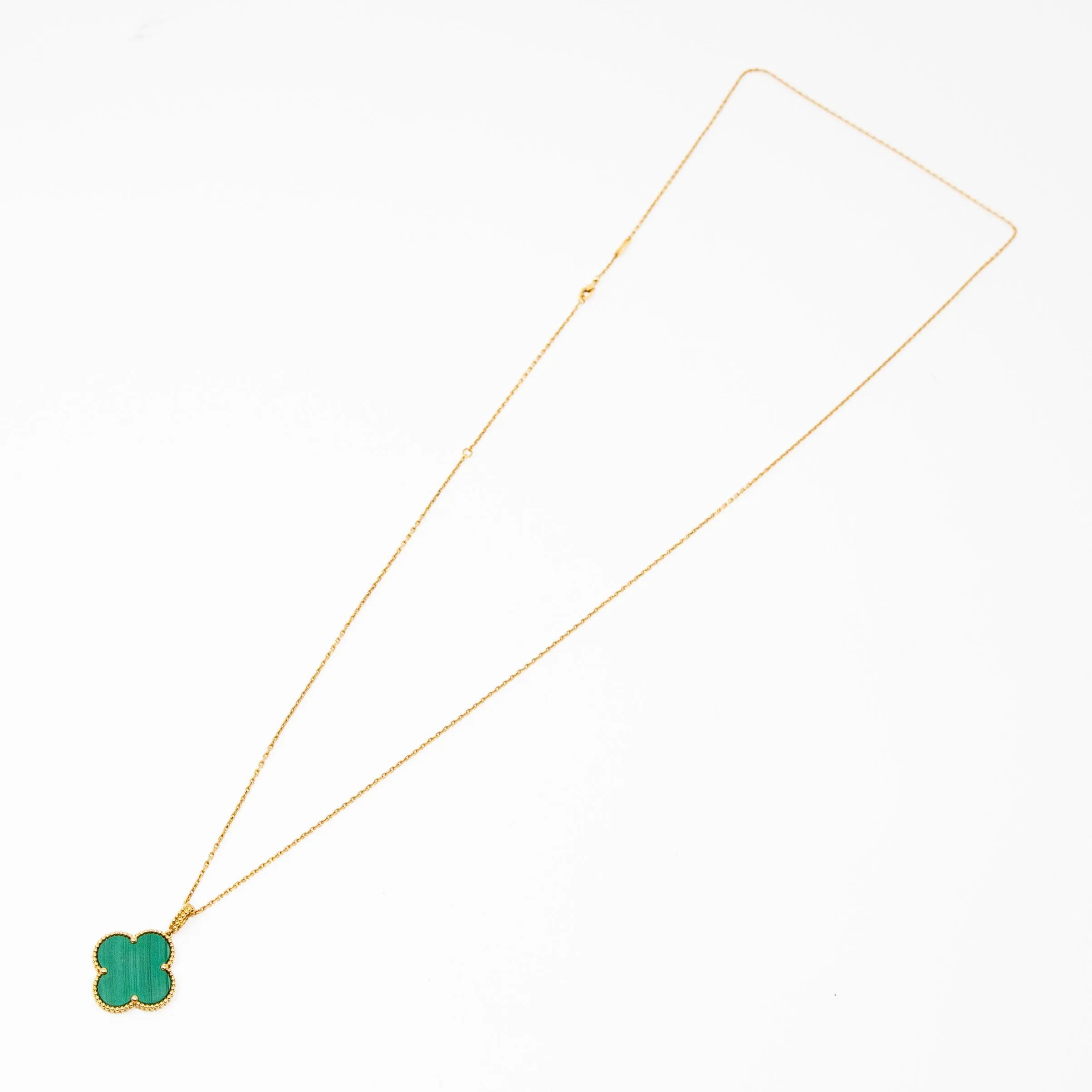 Van Cleef & Arpels 18k Malachite Magic Alhambra Necklace