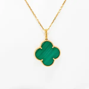 Van Cleef & Arpels 18k Malachite Magic Alhambra Necklace