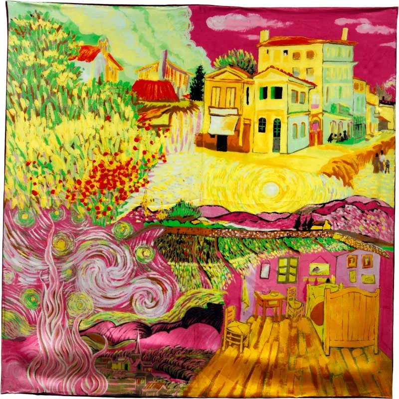 Van Gogh Masterpieces in Fuchsia