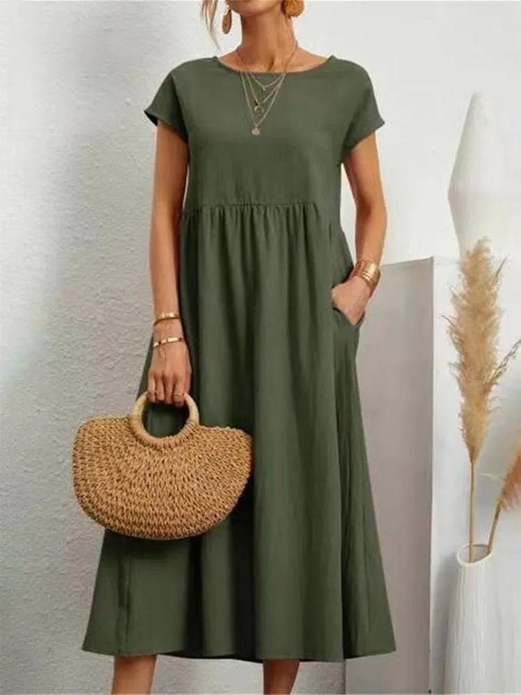 Vanessa - Timeless Cotton Linen Dress