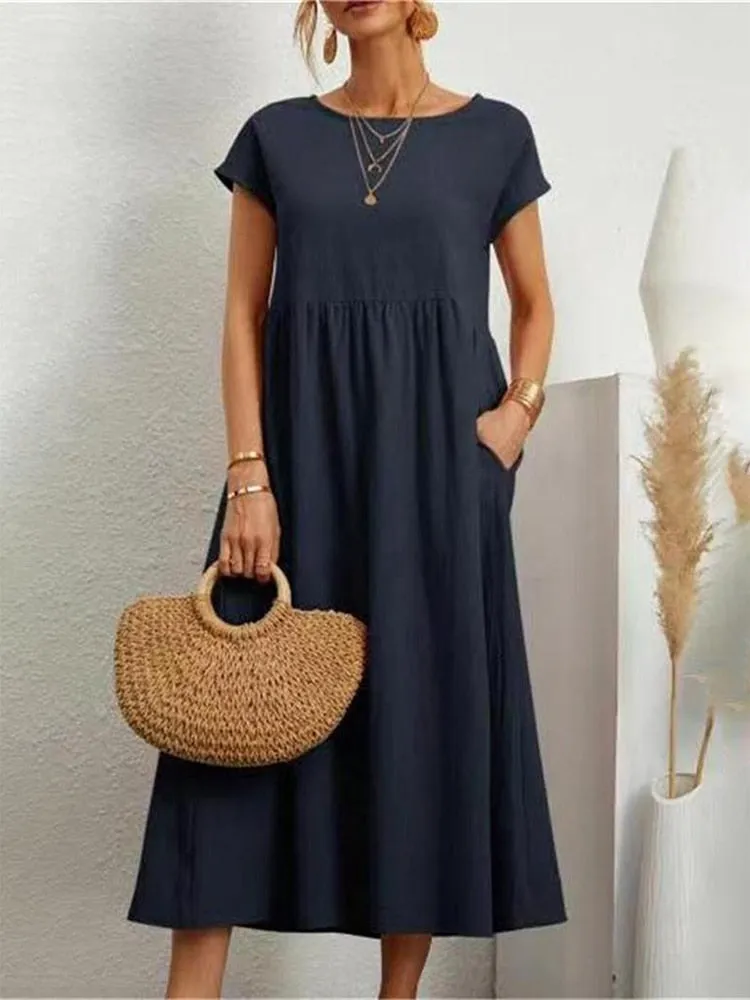 Vanessa - Timeless Cotton Linen Dress