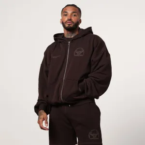 Vanquish Dark Brown Unconquerable Strength Full Zip Hoodie