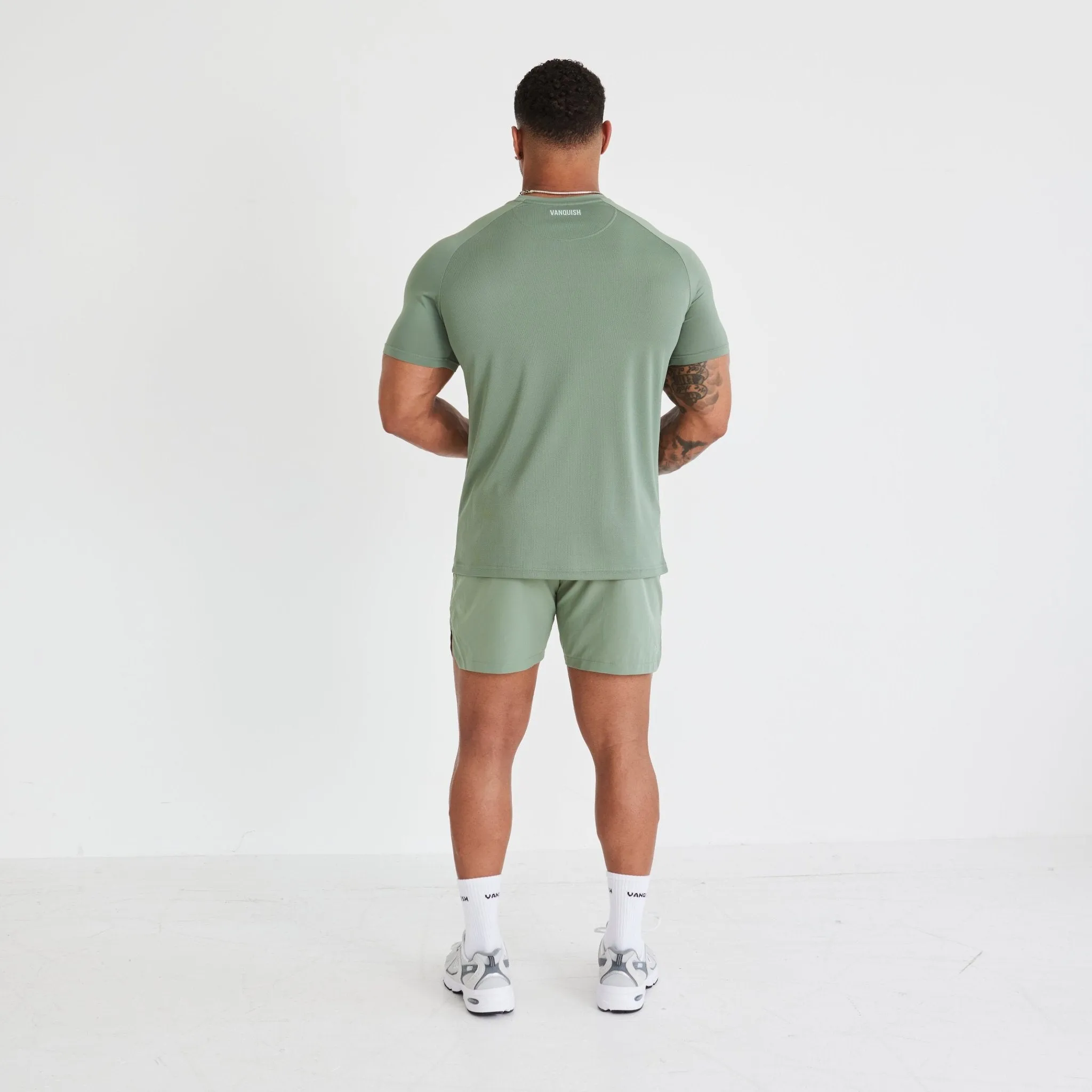 Vanquish Essential Green Performance Short Sleeve T Shirt