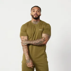 Vanquish Essential Olive Green Slim Fit Short Sleeve T Shirt