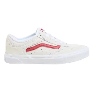 Vans Kids Rowley Classic Skate Shoes - White/Racing Red