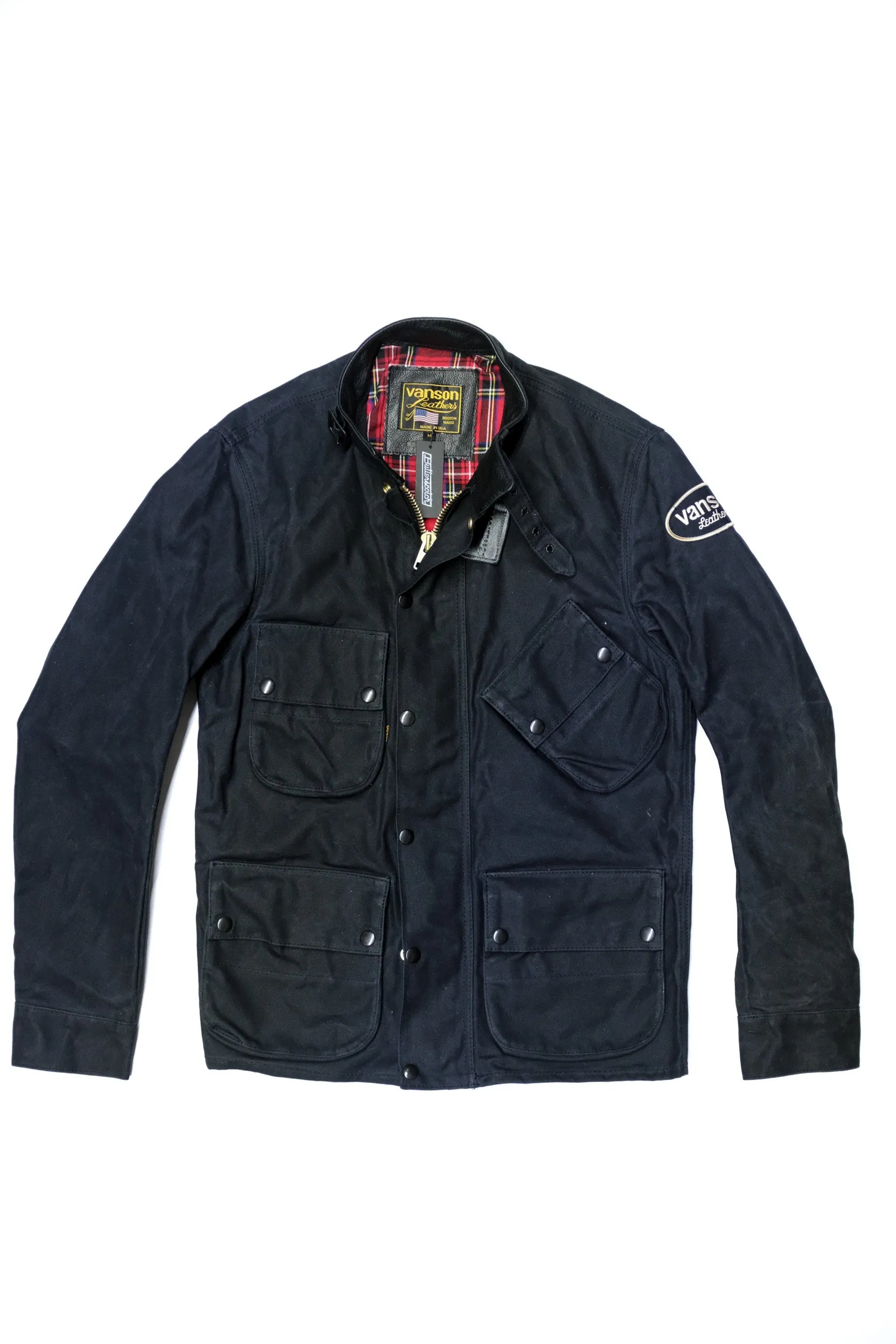 Vanson - Stormer Jacket - Black Waxed Canvas