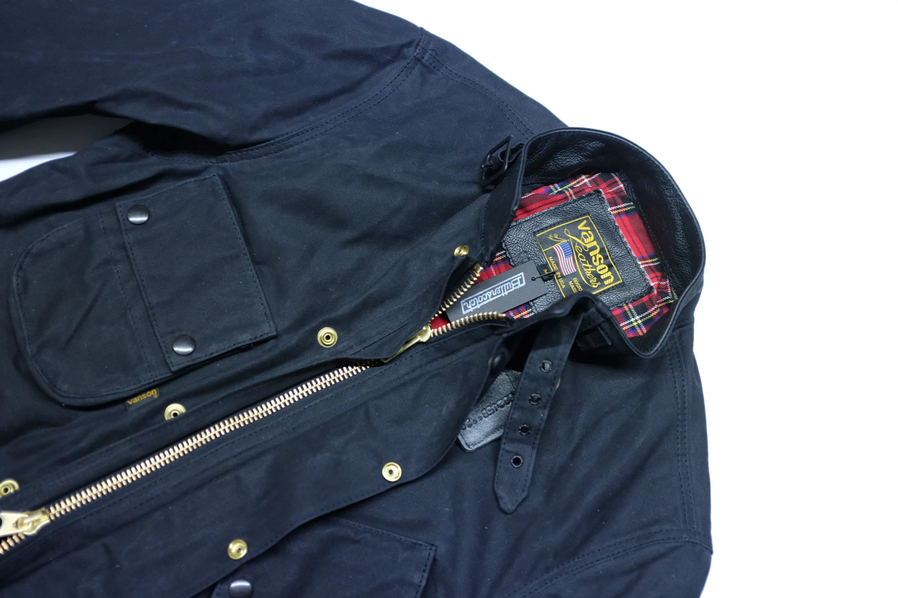 Vanson - Stormer Jacket - Black Waxed Canvas