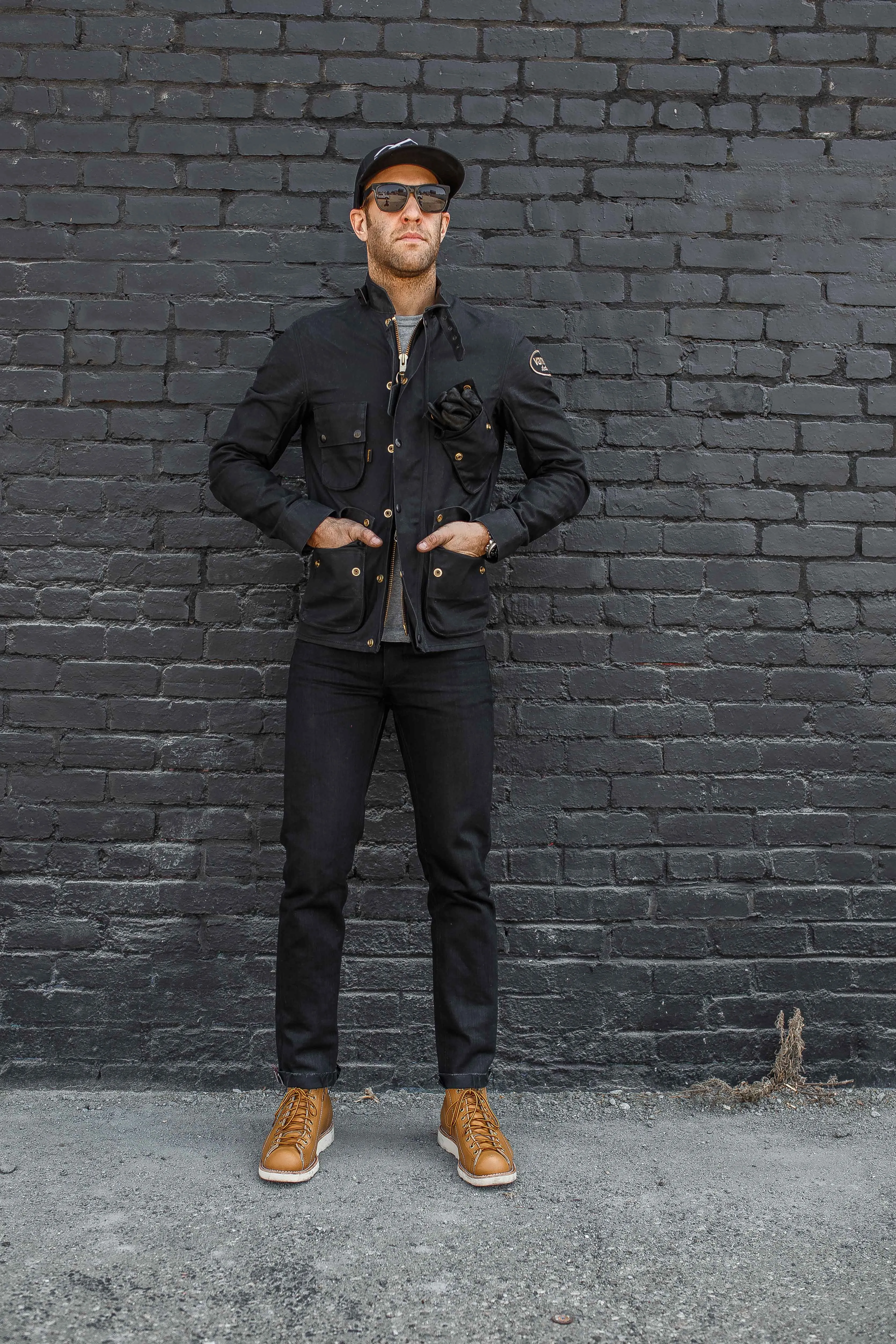 Vanson - Stormer Jacket - Black Waxed Canvas