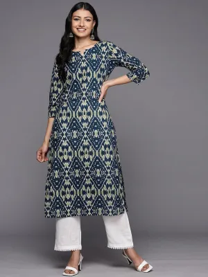 Varanga Printed Indigo Pure Cotton Kurta