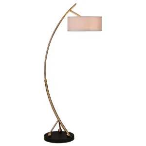 Vardar Curved Brass Floor Lamp