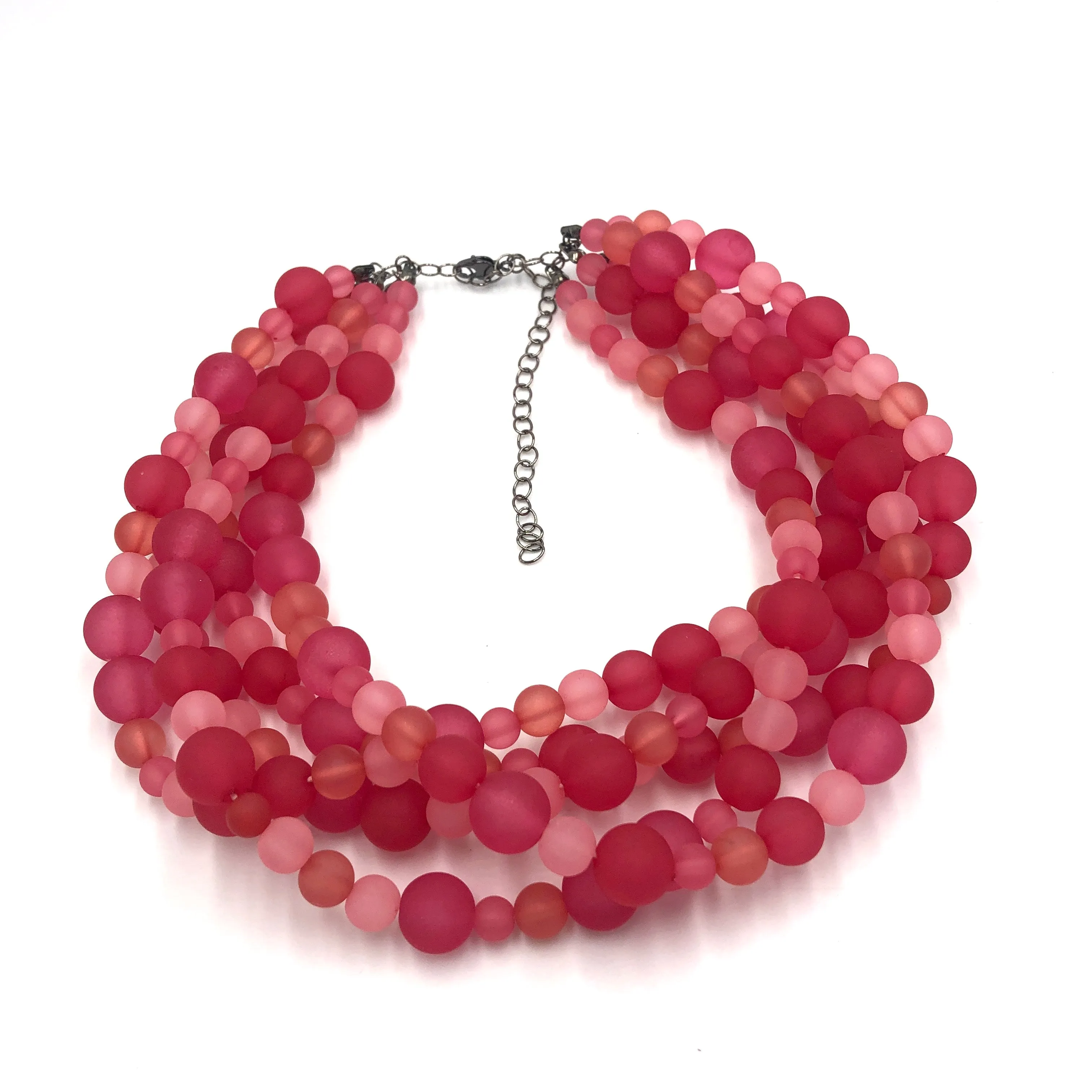 Variegated Frosted Cranberry Sylvie Necklace