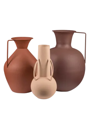 Vases Roman Brown Set 3