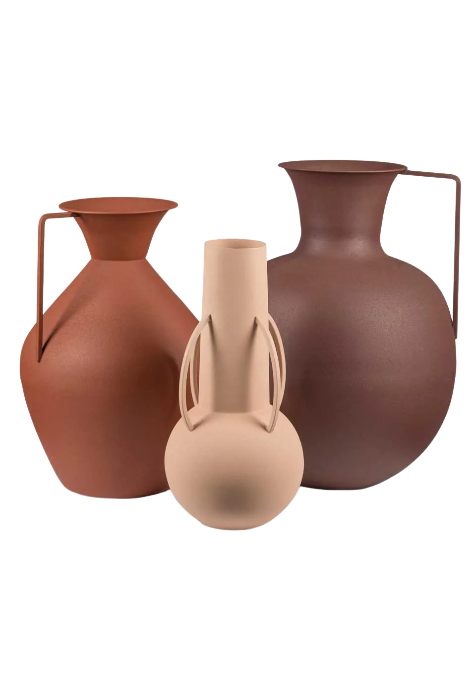 Vases Roman Brown Set 3